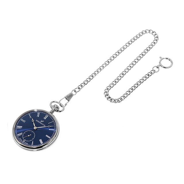 アエロウォッチ 手巻き 懐中時計 ブランド メンズ レディース AEROWATCH 50832-AA01 アナログ ブルー スイス製