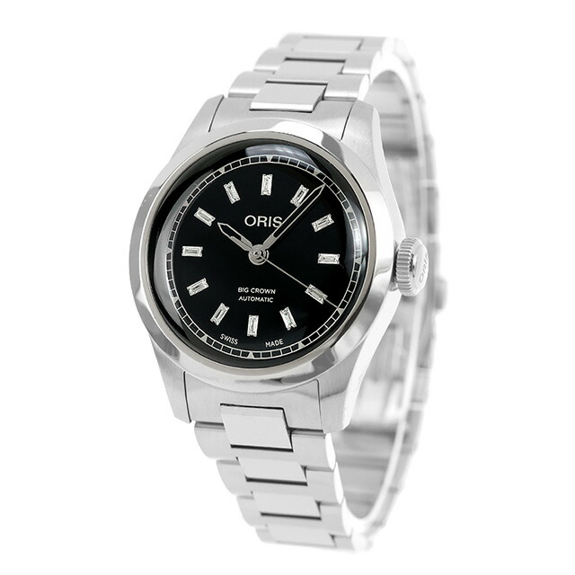 オリス ビッククラウン 34mm 自動巻き 腕時計 ブランド メンズ レディース ダイヤモンド ORIS 01 531 7797 4094-07 8 17 06 アナログ ブラック 黒 スイス製 高級 おしゃれ 防水 プレゼント 実用的