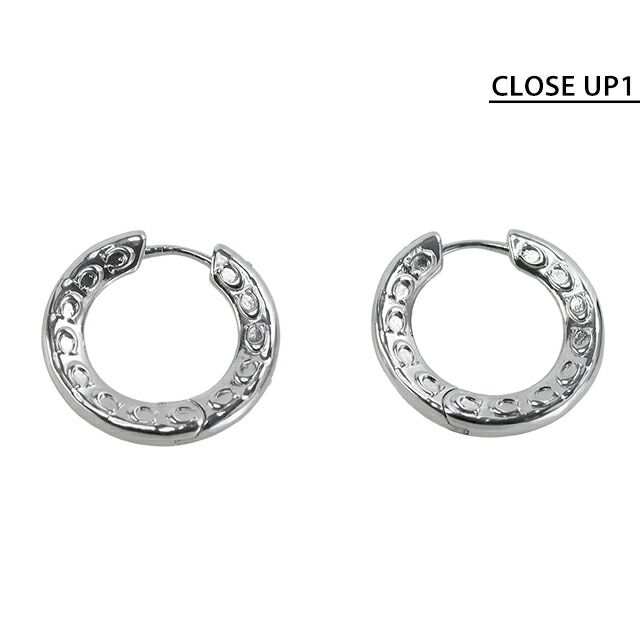 コーチ ピアス レディース ブランド COACH フープ 両耳用 541370RHO030 シルバー アクセサリー