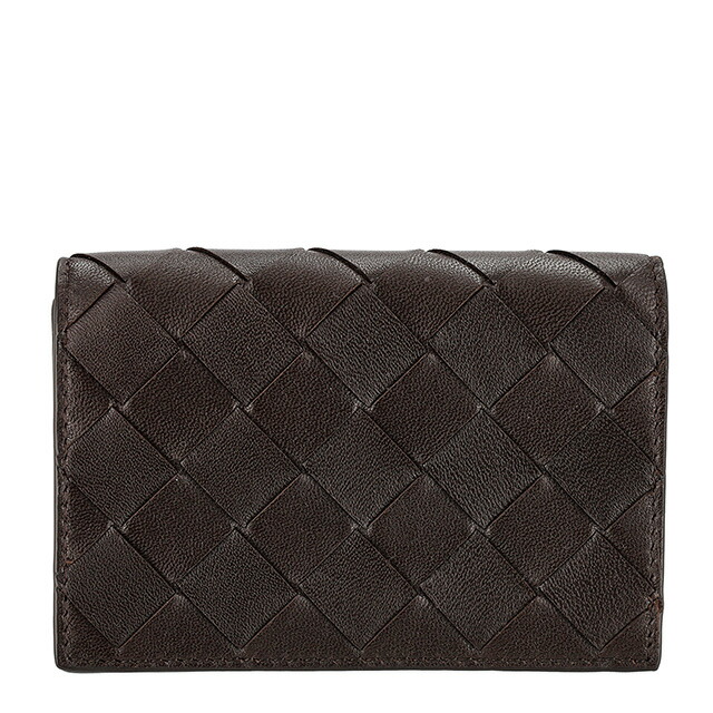 ボッテガ・ヴェネタ 名刺入れ メンズ ブランド BOTTEGA VENETA イントレチャート レザー 593115-V3UH2 ダークブラウン 高級 おしゃれ プレゼント 実用的