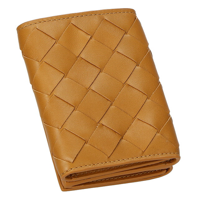 ボッテガ・ヴェネタ 三つ折り財布 レディース BOTTEGA VENETA イントレチャート 609285 VCRA1 2596 ブラウン ウォレット ブランド 高級 おしゃれ プレゼント 実用的