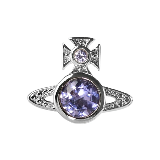 ヴィヴィアン ウエストウッド ピアス メンズ レディース ブランド Vivienne Westwood ロンドンオーブシングルピアス スタッド 片耳用 62010239 02P676 シルバー パープル アクセサリー ビビアン