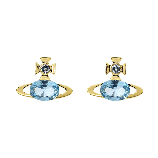 ヴィヴィアン ウエストウッド ピアス レディース ブランド Vivienne Westwood アリー ALLIE スタッド 両耳用 6201034P 02R849 ゴールド ブルー アクセサリー ビビアン ジュエリー ブランド 高級 おしゃれ プレゼント 女性 実用的 かわいい