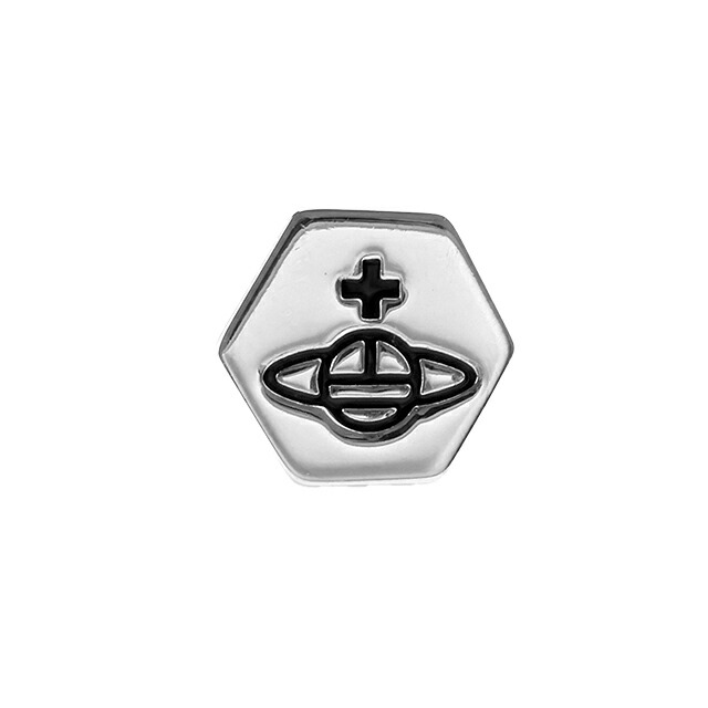 ヴィヴィアン ウエストウッド ピアス メンズ レディース ブランド Vivienne Westwood 真鍮 スタッド 片耳用 6201035C-02P107 シルバー アクセサリー ビビアン