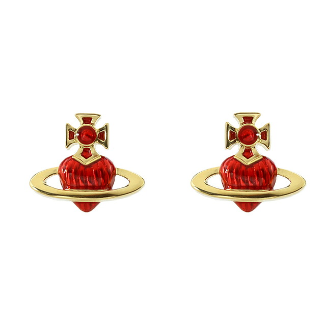 ヴィヴィアン ウエストウッド ピアス レディース ブランド Vivienne Westwood FABIANNA スタッド 両耳用 62010386 02R250 ゴールド レッド アクセサリー ビビアン ジュエリー ブランド 高級 おしゃれ プレゼント 女性 実用的 かわいい