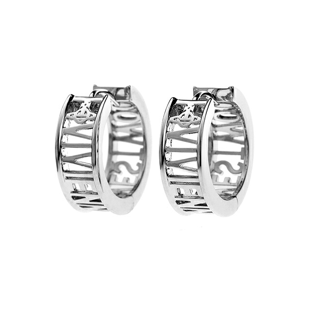 ヴィヴィアン ウエストウッド ピアス メンズ レディース Vivienne Westwood ウエストミンスター WESTMINSTER 真鍮 フープ 両耳用 62030046-02P019 シルバー アクセサリー ビビアン ジュエリー ブランド 高級 おしゃれ プレゼント 男性 実用的 かっこいい