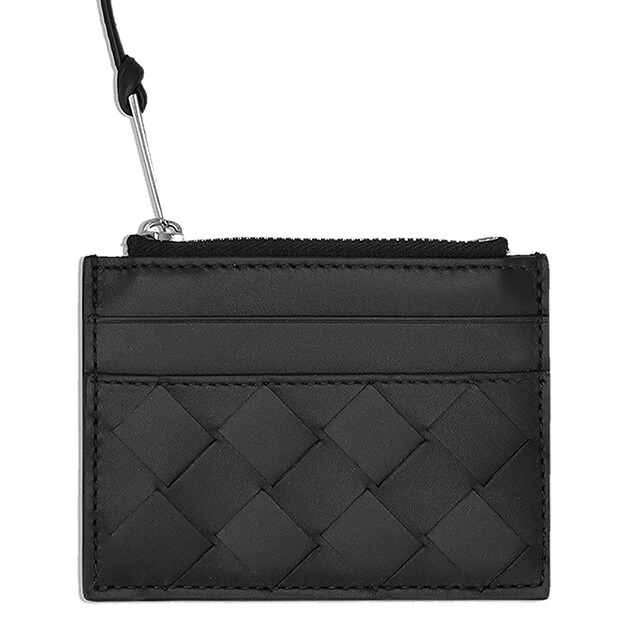 ボッテガ・ヴェネタ コインケース メンズ ブランド BOTTEGA VENETA イントレチャート レザー 620344-V3US3 ブラック 小銭入れ 小さい 高級 おしゃれ プレゼント 実用的