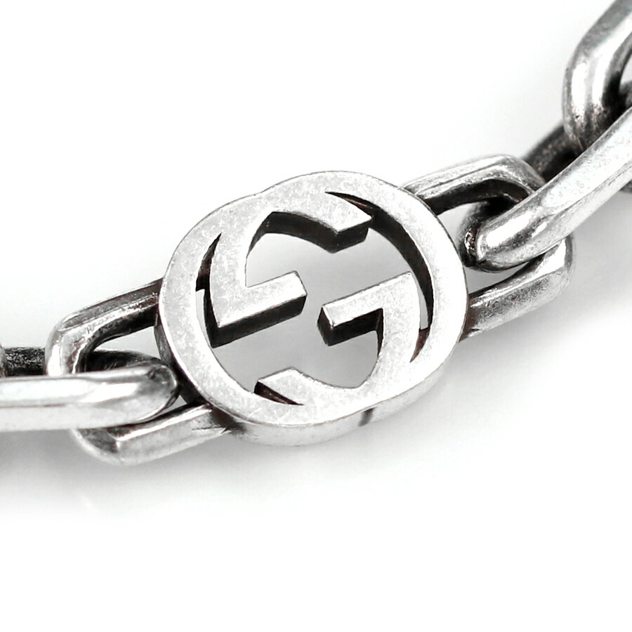 グッチ ブレスレット インターロッキングG 17cm sterling silver ユニセックス メンズ レディース 620798 J8400 0811 GUCCI シルバー プレゼント 実用的