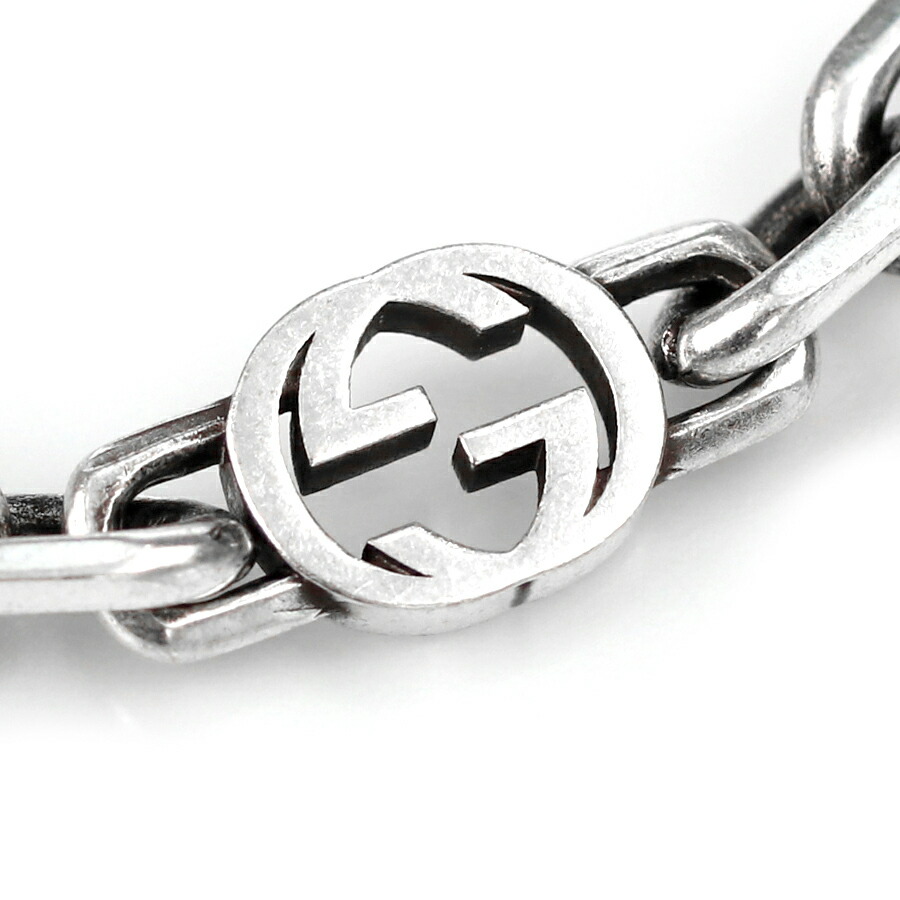 グッチ ブレスレット インターロッキングG sterling silver ユニセックス メンズ レディース 620798 J8400 0811 GUCCI シルバー プレゼント 実用的