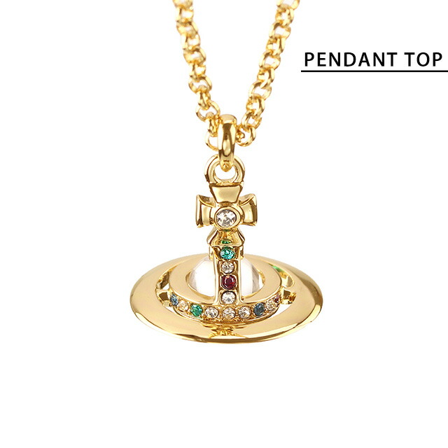 Vivienne Westwood ヴィヴィアンウエストウッド ネックレス レディース ブランド プチオーブ ペンダント 63020098-R001 ゴールド ハイブランド アクセサリー 記念日 誕生日プレゼント 女性 ギフト