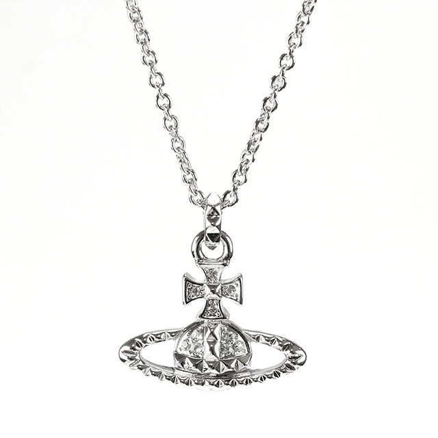 ヴィヴィアン ウエストウッド ネックレス ペンダント メンズ レディース Vivienne Westwood メイフェアバスレリーフ 真鍮 630203EG-02W110 シルバー クリア アクセサリー ビビアン ジュエリー ブランド 高級 おしゃれ プレゼント 実用的 ペア