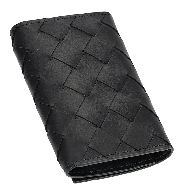 ボッテガ・ヴェネタ キーケース メンズ レディース BOTTEGA VENETA イントレチャート 630336 V3US1 8803 ブラック ブランド 高級 おしゃれ プレゼント 実用的