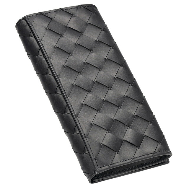 ボッテガ・ヴェネタ 長財布 メンズ レディース BOTTEGA VENETA イントレチャート 635567 V3US1 8803 ブラック ウォレット ブランド 高級 おしゃれ プレゼント 実用的