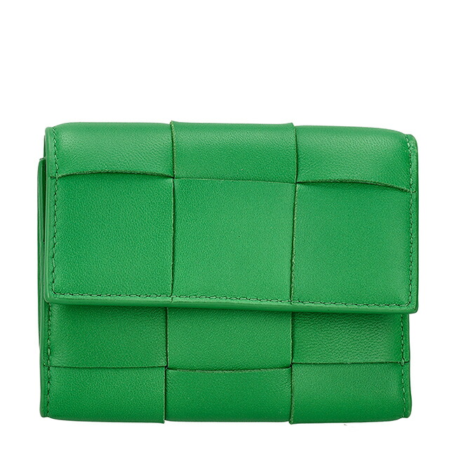 ボッテガ・ヴェネタ 三つ折り財布 三折財布 レディース ブランド BOTTEGA VENETA レザー Italy 651372-V3UO1 3722 グリーン