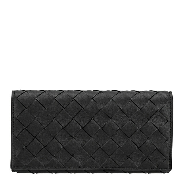 ボッテガ・ヴェネタ 二つ折り財布 二折財布 レディース ブランド BOTTEGA VENETA 666935-V3UH2 8425 ブラック/ゴールド ウォレット 高級 おしゃれ プレゼント 実用的