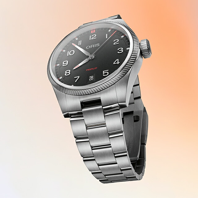 オリス プロパイロット デイト 41mm 自動巻き 腕時計 ブランド メンズ ORIS 01 733 7805 4164-07 8 20 04LC アナログ ブラック 黒 スイス製 高級 おしゃれ 防水 プレゼント 男性 実用的