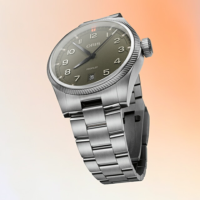 オリス プロパイロット デイト 41mm 自動巻き 腕時計 ブランド メンズ ORIS 01 733 7805 4167-07 8 20 04LC アナログ カーキ スイス製 高級 おしゃれ 防水 プレゼント 男性 実用的