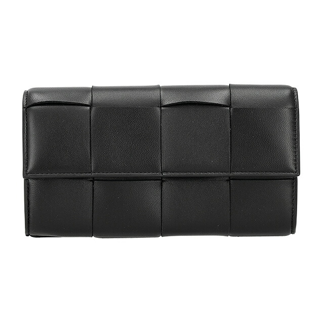 ボッテガ・ヴェネタ 長財布 レディース ブランド BOTTEGA VENETA レザー Italy 742694-V3UO3 8425 ブラック