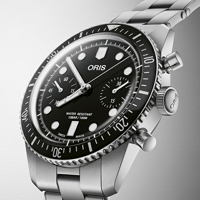 オリス ダイバーズ65 40mm 自動巻き 腕時計 メンズ クロノグラフ ORIS 01 771 7791 4054-07 8 20 18 アナログ ブラック 黒 スイス製 高級 ブランド おしゃれ 防水 プレゼント 男性 実用的