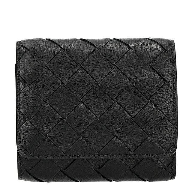 ボッテガ・ヴェネタ 三つ折り財布 三折財布 レディース ブランド BOTTEGA VENETA レザー Italy 776033-V3UH1 8425 ブラック