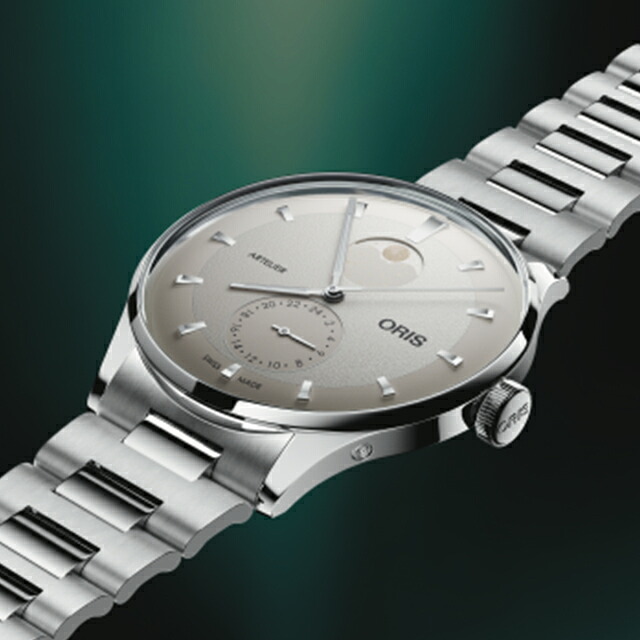 オリス アートリエ コンプリケーション 39.5mm 自動巻き 腕時計 ブランド メンズ ムーンフェイズ ORIS 01 782 7811 4051-07 8 20 20 アナログ シルバー スイス製 高級 おしゃれ 防水 プレゼント 男性 実用的