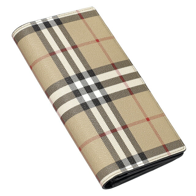 バ－バリ－ 長財布 メンズ レディース BURBERRY チェック 8084168 ベージュ ウォレット ブランド 高級 おしゃれ プレゼント 実用的
