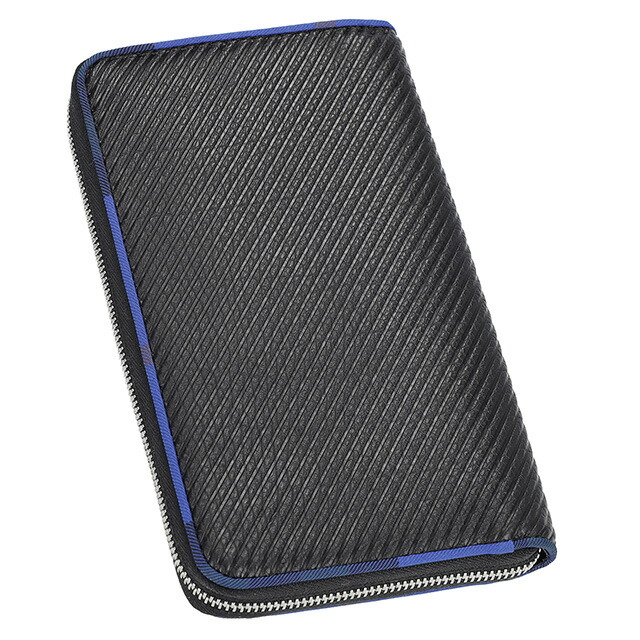 バ－バリ－ 長財布 メンズ BURBERRY 8085244 ブラック ブルー ウォレット ブランド 高級 おしゃれ プレゼント 実用的