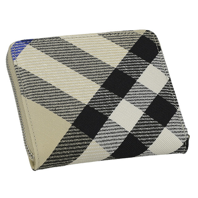 バ－バリ－ 二つ折り財布 メンズ レディース BURBERRY チェック 8087322 ベージュ ウォレット ブランド 高級 おしゃれ プレゼント 実用的