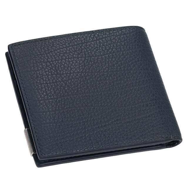 バ－バリ－ 二つ折り財布 メンズ BURBERRY 8089532 ネイビー ウォレット ブランド 高級 おしゃれ プレゼント 実用的