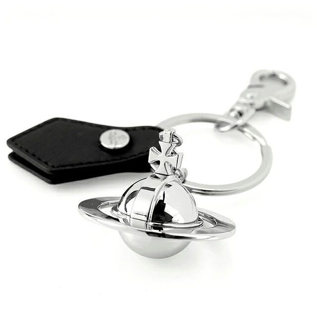 ヴィヴィアン ウエストウッド キーリング レディース ブランド Vivienne Westwood SAFFIANO ロゴ 8203010HU OM0009 N405 シルバー ビビアン 高級 おしゃれ プレゼント 実用的
