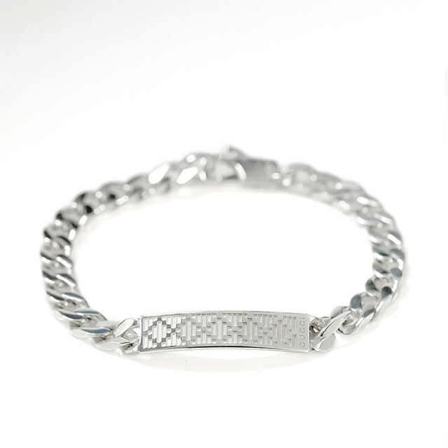グッチ ブレスレット メンズ レディース GUCCI ディアマンテ 18 チェーン ロゴ 843602 J8400 0818 シルバー アクセサリー 腕輪 ジュエリー ブランド 高級 おしゃれ プレゼント 実用的 ペア