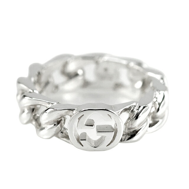 グッチ リング メンズ レディース ブランド GUCCI インターロッキング 9サイズ ロゴ 843972 J8400 0818 シルバー アクセサリー