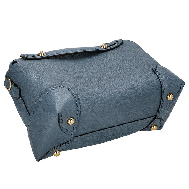 フェンディ ハンドバッグ レディース ブランド FENDI レザー 8BL146-0ANT2 F199A ブルー 軽量 小さめ 手提げ 高級 おしゃれ プレゼント 女性 実用的 かわいい