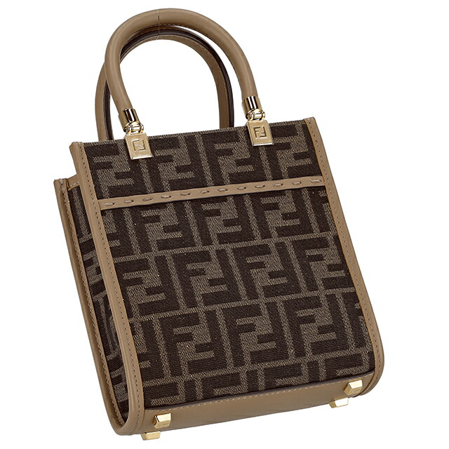 フェンディ ハンドバッグ レディース ブランド FENDI 8BS092-0ALP3 ブラウン 軽量 小さめ 手提げ 高級 おしゃれ プレゼント 女性 実用的 かわいい