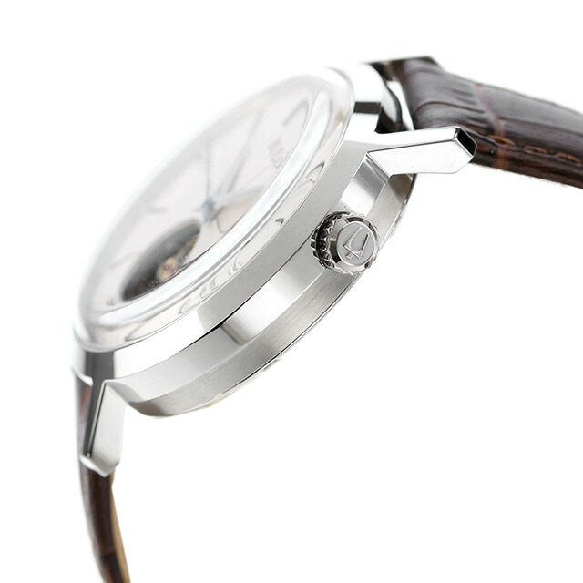 ブローバ クラシック エアロジェット 自動巻き 腕時計 ブランド メンズ オープンハート BULOVA 96A318 アナログ ホワイト ダークブラウン 白 おしゃれ 防水 プレゼント 男性 実用的