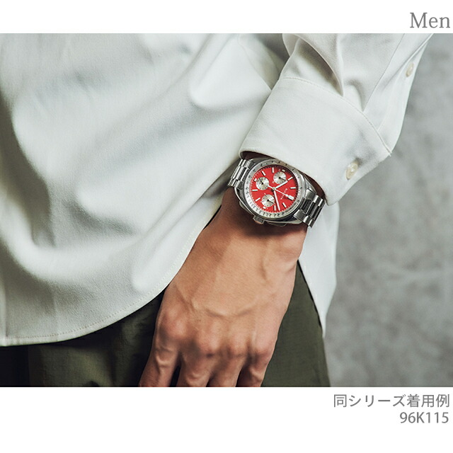 ブローバ アーカイブスシリーズ ルナパイロットクロノグラフ ハイプレシジョンクォーツ 腕時計 ブランド メンズ クロノグラフ 替えベルト BULOVA 96K115 アナログ レッド 赤 おしゃれ 防水 プレゼント 男性 実用的