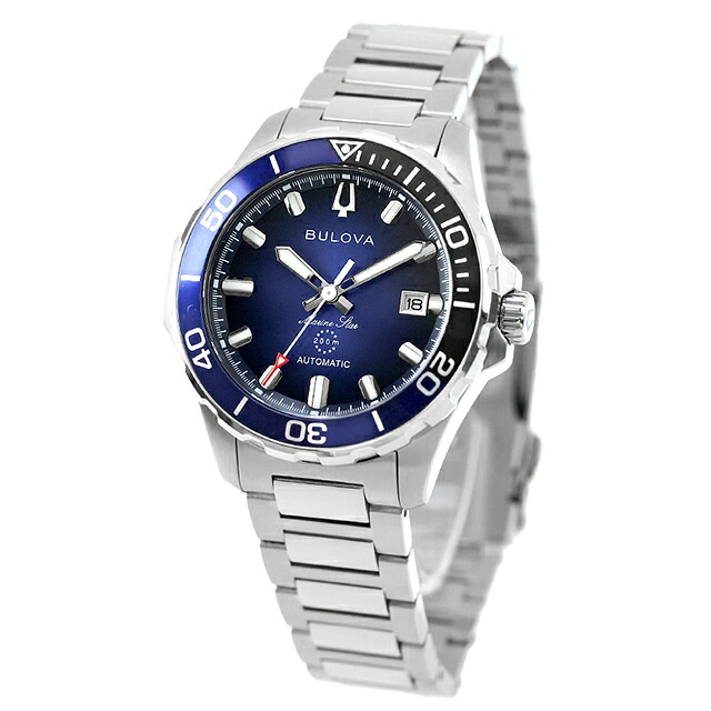 ブローバ マリンスター 自動巻き 腕時計 ブランド メンズ BULOVA 98B466 アナログ ブルー おしゃれ 防水 プレゼント 男性 実用的