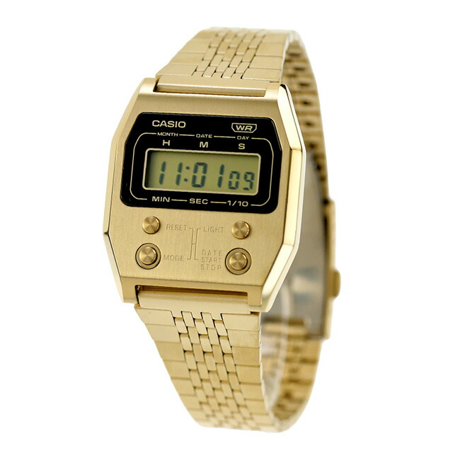 カシオ CASIO クォーツ 電池式 A1100G-5 プレミアムシリーズ ユニセックス メンズ レディース 腕時計 ブランド カシオ casio デジタル ゴールド おしゃれ 防水 プレゼント 実用的