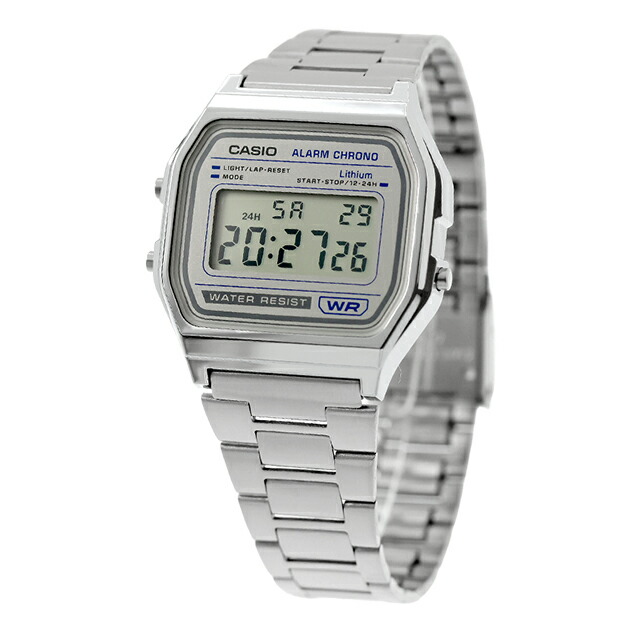 カシオ チープカシオ CASIO クラシック クォーツ 電池式 A158WEA-7 ユニセックス チプカシ メンズ レディース 腕時計 ブランド カシオ casio デジタル グレー おしゃれ 防水 かわいい プレゼント 実用的