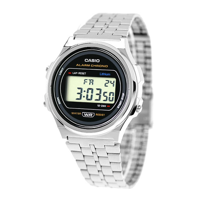 カシオ チープカシオ CASIO クォーツ 電池式 A171WE-1A ビンテージ 海外モデル ユニセックス チプカシ 腕時計 ブランド カシオ casio デジタル ブラック 黒 おしゃれ 防水 かわいい プレゼント 実用的 学生