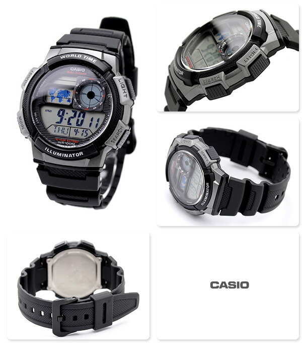 カシオ 腕時計 チープカシオ メンズ 海外モデル ブラック CASIO AE-1000W-1BVCF チプカシ 時計