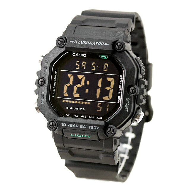 カシオ チープカシオ CASIO スタンダード クォーツ 電池式 AE-1600HX-1BV ロングストラップ 海外モデル メンズ チプカシ 腕時計 ブランド デジタル ブラック 黒 おしゃれ 防水 小さい 軽い かわいい プレゼント 実用的