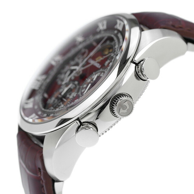 シチズン カンパノラ コンプリケーションコレクション グランドコンプリケーション 深緋 こきあけ クオーツ 腕時計 ブランド メンズ クロノグラフ ムーンフェイズ CITIZEN CAMPANOLA AH4081-17W アナログ レッド レッドブラウン 赤 日本製