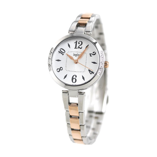 セイコー アルバ アンジェーヌ ブレスレット レディース 腕時計 AHJK448 SEIKO ALBA ingenu ホワイト ピンクゴールド 時計 ブランド おしゃれ 防水 軽い 華奢 かわいい プレゼント 女性 実用的