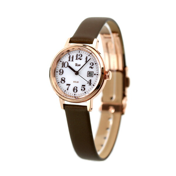 セイコー アルバ リキ スタンダード ソーラー レディース 腕時計 AKQD403 SEIKO ALBA Riki ホワイト ダークブラウン ブランド おしゃれ 防水 軽い 華奢 かわいい プレゼント 女性 実用的