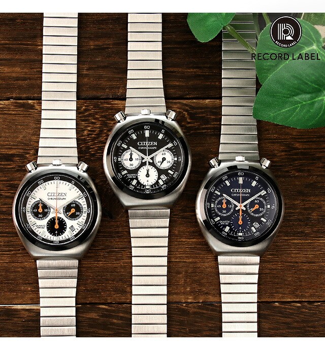 シチズン コレクション レコードレーベル ツノクロノ 腕時計 メンズ レディース パンダ クロノグラフ CITIZEN アナログ 黒 AN3660-81A AN3660-81L AN3660-81E 選べるモデル ブランド おしゃれ 防水 プレゼント 実用的