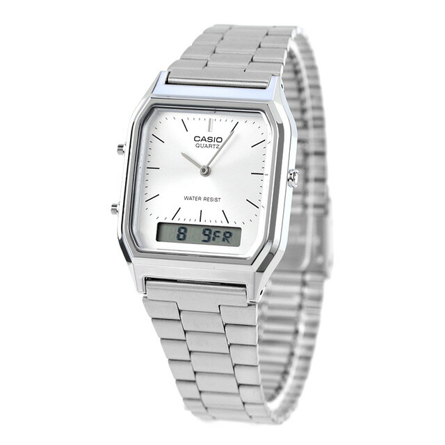 AQ-230A-7AMQY カシオ クラシック チプカシ ユニセックス メンズ レディース 腕時計 カシオ casio アナデジ シルバー ブランド おしゃれ 防水 小さい 軽い かわいい プレゼント 実用的