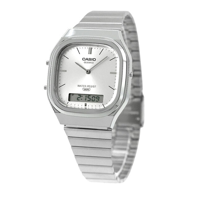 カシオ チープカシオ CASIO CLASSIC クォーツ 電池式 AQ-240E-7A ユニセックス チプカシ メンズ レディース 腕時計 ブランド カシオ casio アナデジ シルバー おしゃれ 防水 かわいい プレゼント 実用的