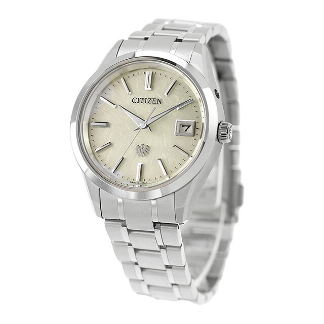 ザシチズン 30周年記念限定モデル エコドライブ 腕時計 ブランド メンズ チタン 数量限定 ソーラー THE CITIZEN AQ4100-57C アナログ シャンパンゴールド 日本製 高級 おしゃれ 防水 プレゼント 男性 実用的