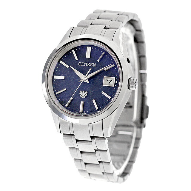 ザシチズン 30周年記念限定モデル 年差±5秒 藍染和紙文字板 高精度 光発電エコドライブ 腕時計 ブランド メンズ チタン 数量限定 ソーラー THE CITIZEN AQ4100-65M アナログ ネイビー 日本製 高級 おしゃれ 防水 プレゼント 男性 実用的